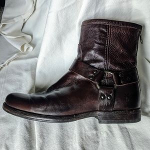 Frye Phillip Harness Boots, Short Style, Size 7.5